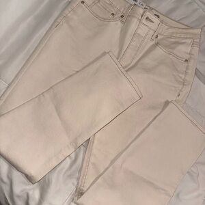Seven7 Cream Straight-Leg Jeans